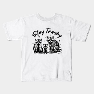 Stay Trashy Possum Raccoon Kids T-Shirt